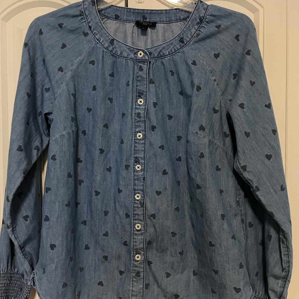 Talbots Blue Petite Top